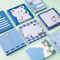 cute cartoon bear sticky notes student girl heart message notepad tearable note paper