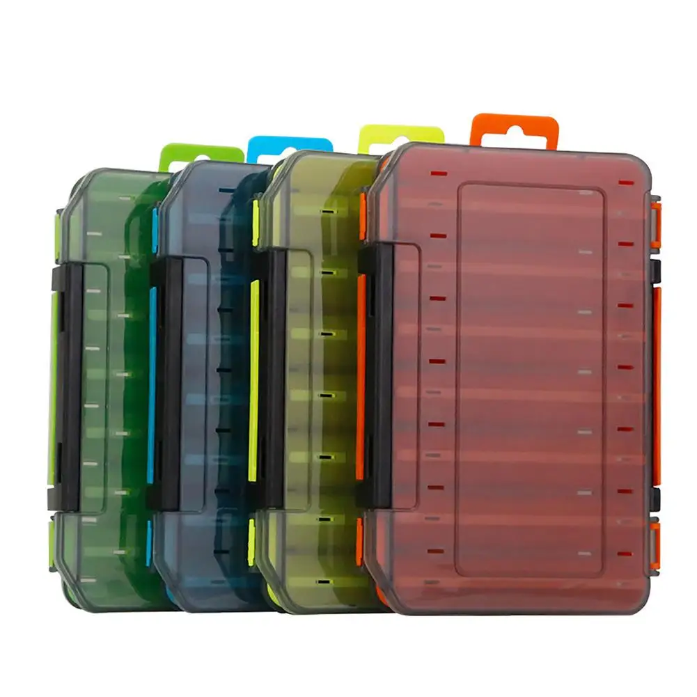 

Fishing Lure Bait Boxes 14 Compartments Double Sided High-strength Fishing Hook Tackle Accessories Storage Box Dropshipping