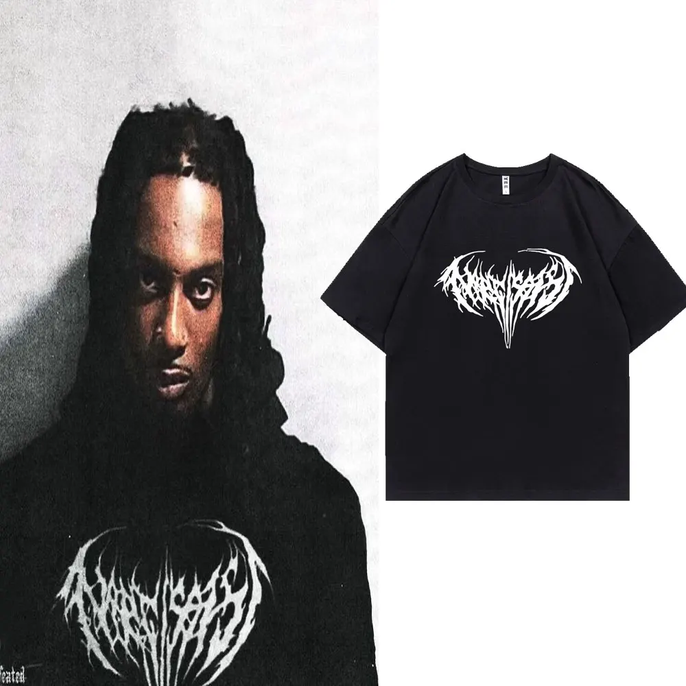 

Rapper Playboi Carti Narcissist Print T Shirt Men Women Oversized Loose Eu Size Tshirts Short Sleeve Casual Fashion T-shirt Tops