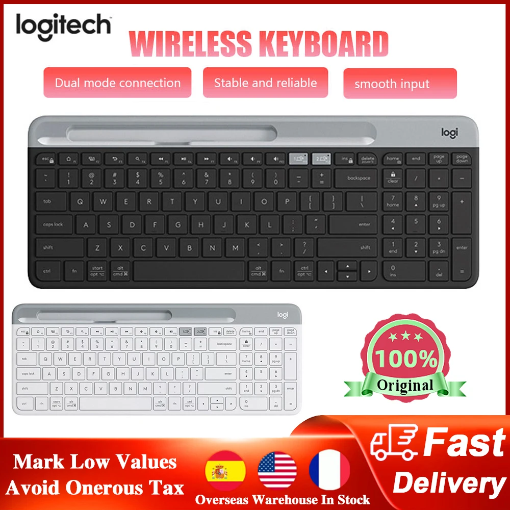 

Клавиатура Logitech K580 Беспроводная с поддержкой Bluetooth, 2,4 ГГц