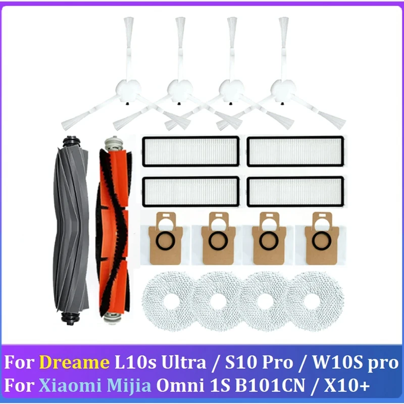 

18Piece Replacement Accessories For Dreame L10S Ultra / S10 Pro For XIAOMI Mijia Omni 1S B101CN Robot X10+ Robot Vacuum Cleaner