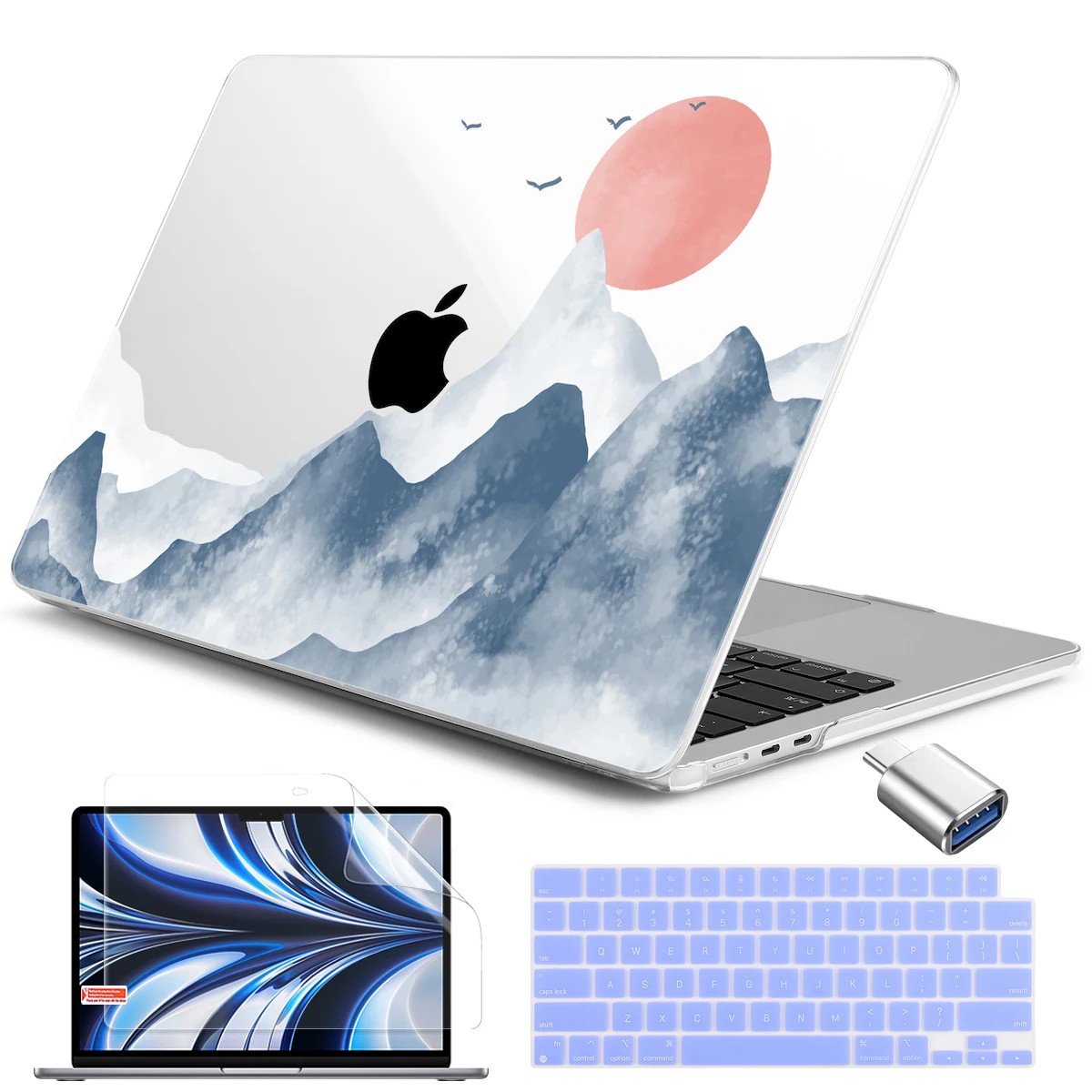 

Unique Case For MacBook M1 M2 Chip A2941 A2681 A2779 A2442 A2780 A2485 A2338 A2337 hard shell Air Pro 11 12 13 14 15 16 inch