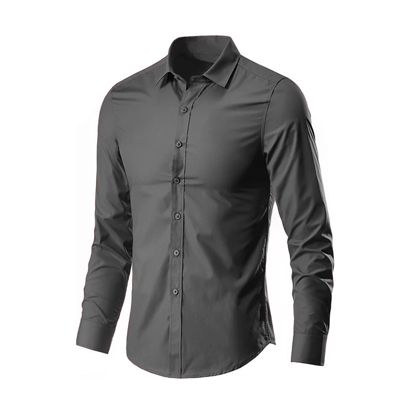 men's long sleeve high elastic shirt Plus Size Business Classic Shirt