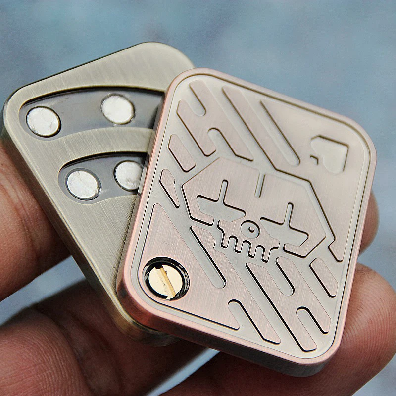 

Magnetic Push Slider Skull Poker Style Adult Metal EDC Fidget Toys Autism Sensory Toys ADHD Hand Spinner Anxiety Stress Relief