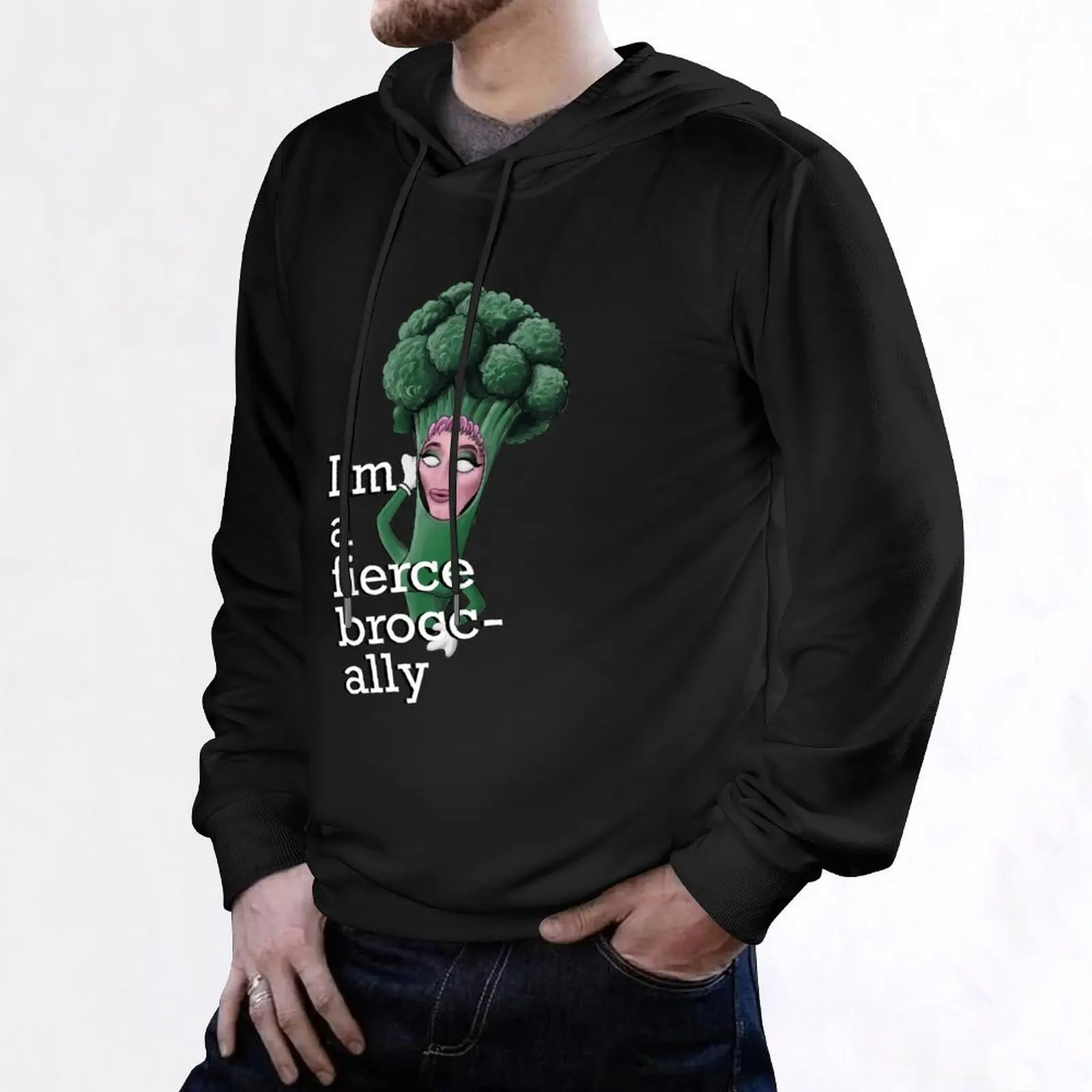 Толстовка с капюшоном I'm a fierce Brocc-ally 2, зимняя одежда, модная мужская одежда в стиле аниме, осенняя куртка, мужские новые толстовки (art.: 3920d223c2018) - 3920d223c2018