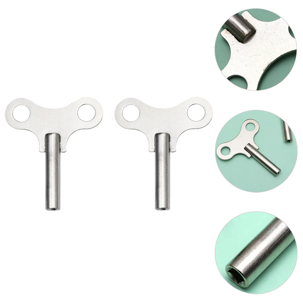 

2 Pcs Clock Key Wind-up Keys Repairing Caliber Winding Wrench Steel Professional