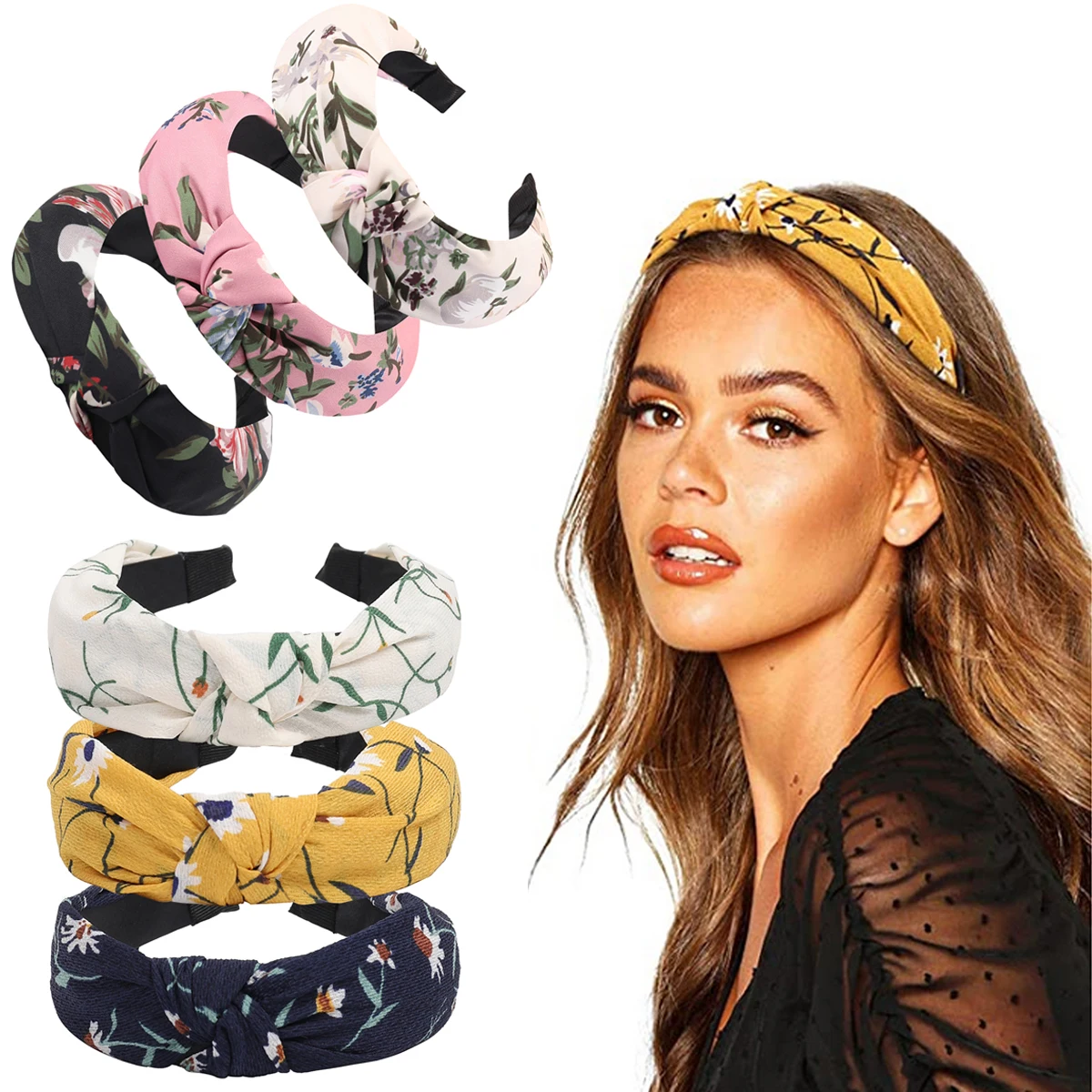 

New Design Women Headband Bohemian Girl Cross Turban Bandage Bandanas Hairbands Hair Hoops for Girls Women Hair Accessories