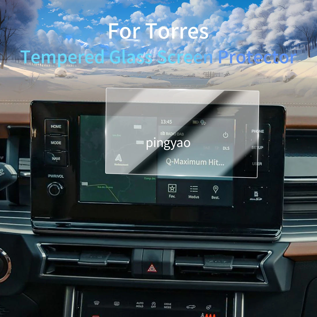 Автомобильная наклейка защитная пленка для экрана навигационный дисплей из