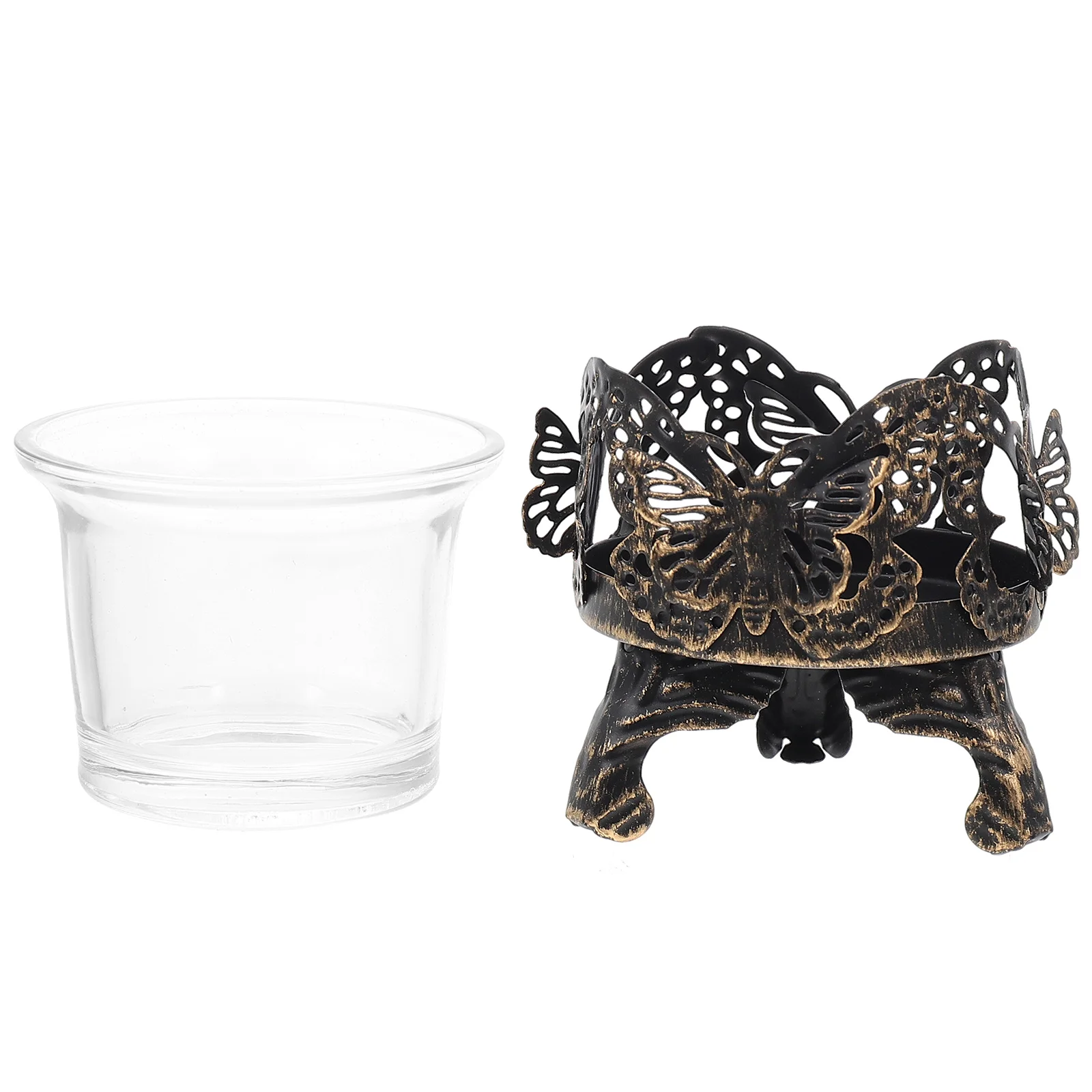 

Holder Holders Stand Glass Candlestick Tealight Metal Wedding Table Decor Iron Crystal Votive Centerpieces Vintage Hollow