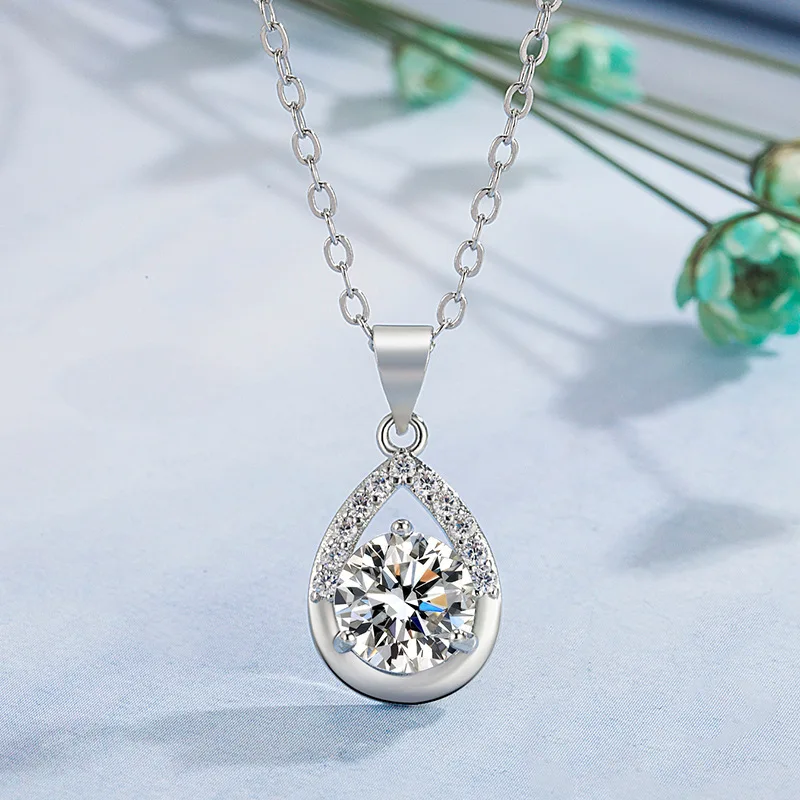 

Genuine 925 Sterling Silver Real Natural diamond Pendan Jewelry Necklace Women Fine Silver 925 Jewelry Bizuteria Gemstone Gift
