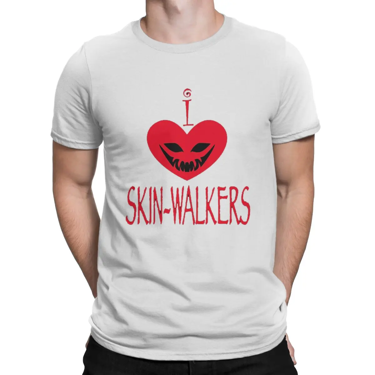 

Мужская футболка I Heart Skin, футболка с изображением демона, Вендиго, с круглым вырезом и короткими рукавами, 100% хлопок, забавная, идея для подар...
