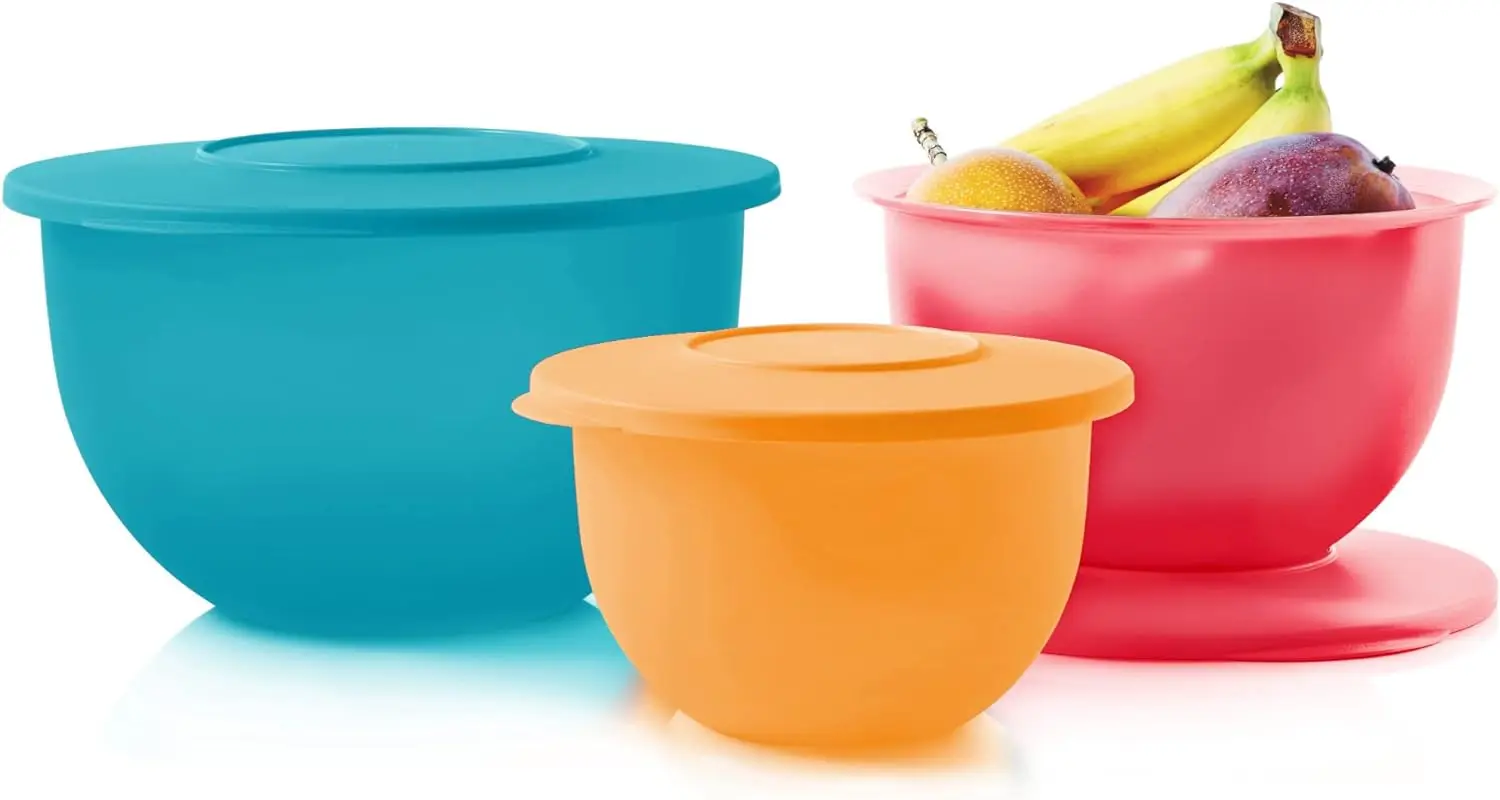 

Brand Impressions 6-Piece Classic Bowl Set (3 Bowls + 3 Lids) - Dishwasher Safe & BPA Free - Airtight, Leak-Proof Food Stora Spr