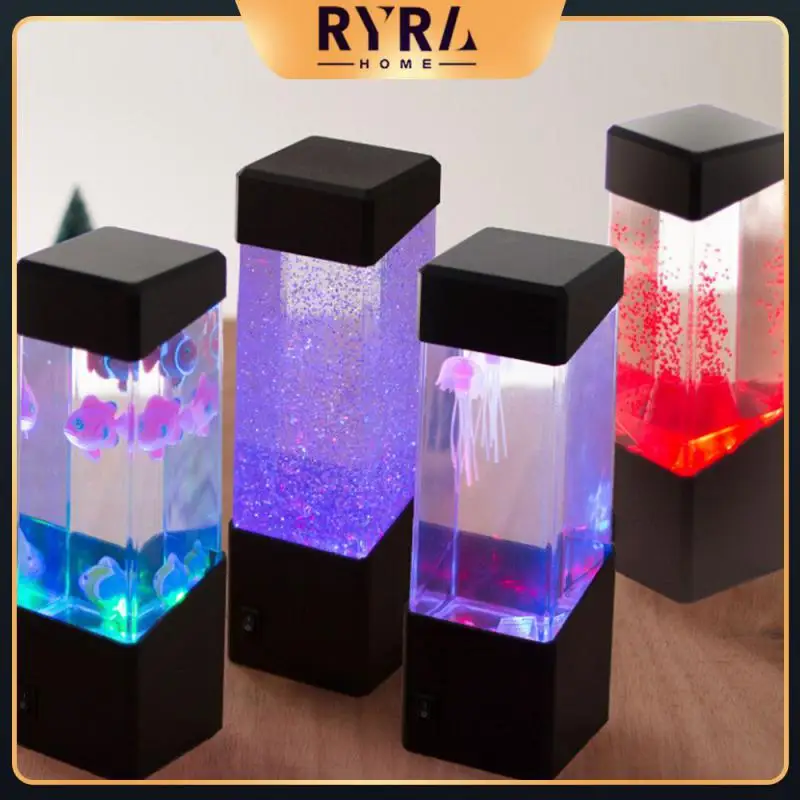 

USB Multi-function LED Colorful Color Changing Night Light Simulation Submarine Jellyfish Light Home Decoration Light Kids Gifts