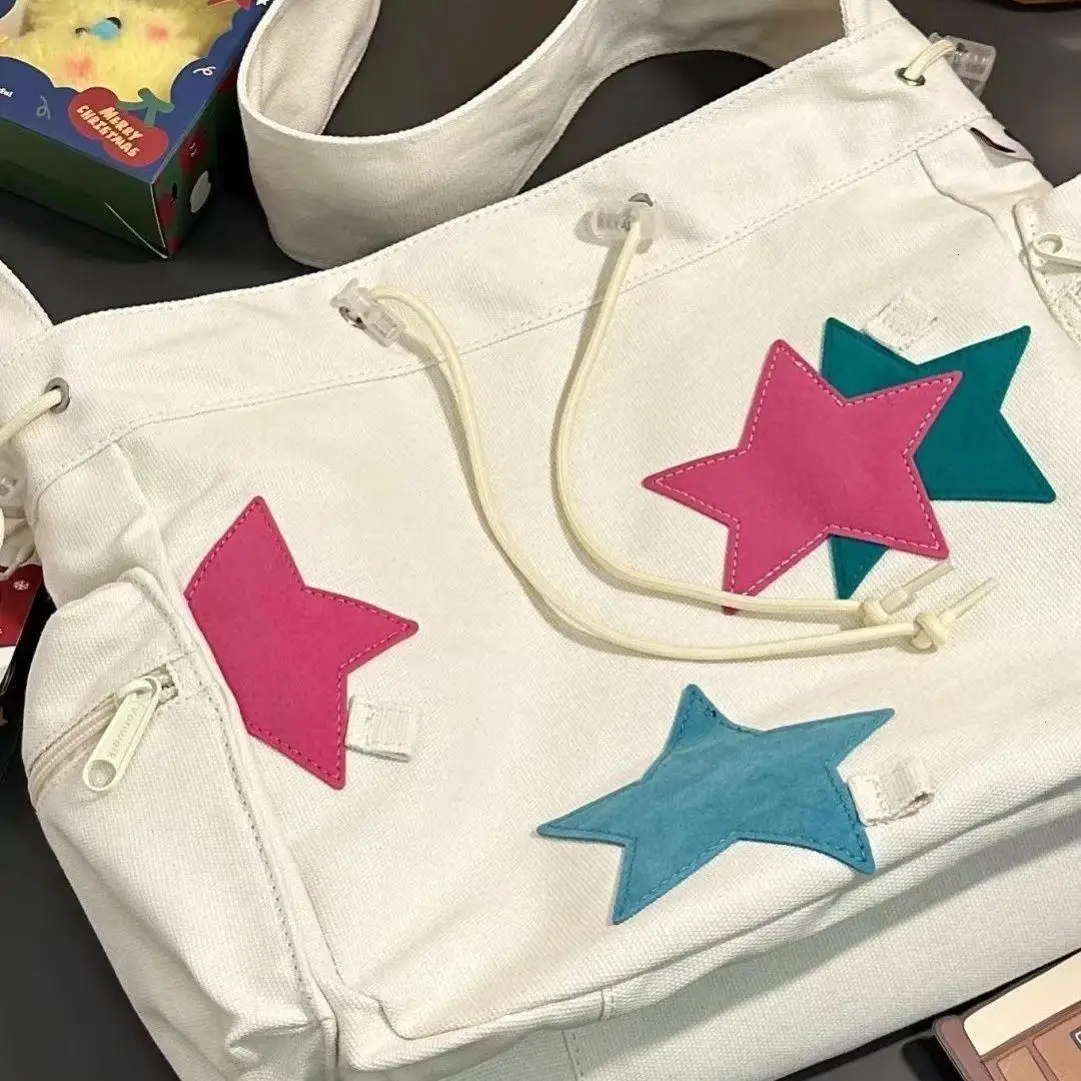 

Retro American Fashion Large Capacity Crossbody Bag Cute Star Women's Bag Handbag Purses Ladies Hand Bags