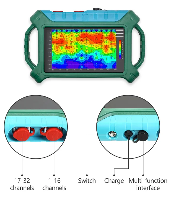 ADMT-400SX-32D 32 многоканальный детектор Подземной Воды