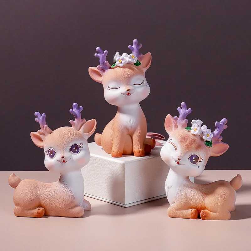 Fawn Zakka аксессуары для интерьера автомобиля в мультяшном стиле из смолы подарки