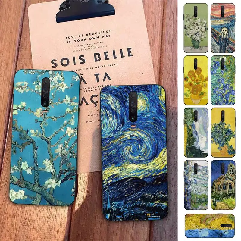 

Van Gogh Starry Sky Art Phone Case for Redmi 5 6 7 8 9 A 5plus K20 4X S2 GO 6 K30 pro