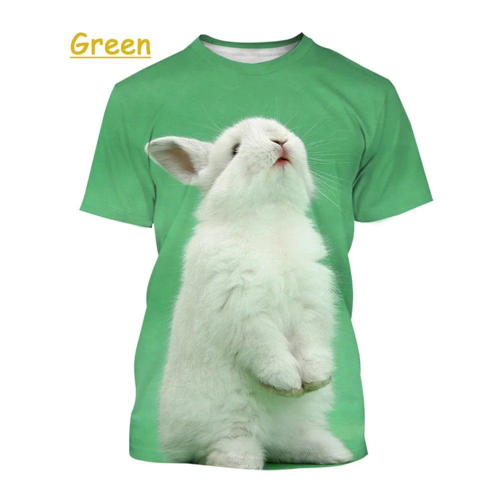 

Kawaii Rabbit 3D Printed Men Women T-shirts Summer Casual Harajuku Fashion Streetwear Boy Girl Funny Short Sleeve T Shirt Tops