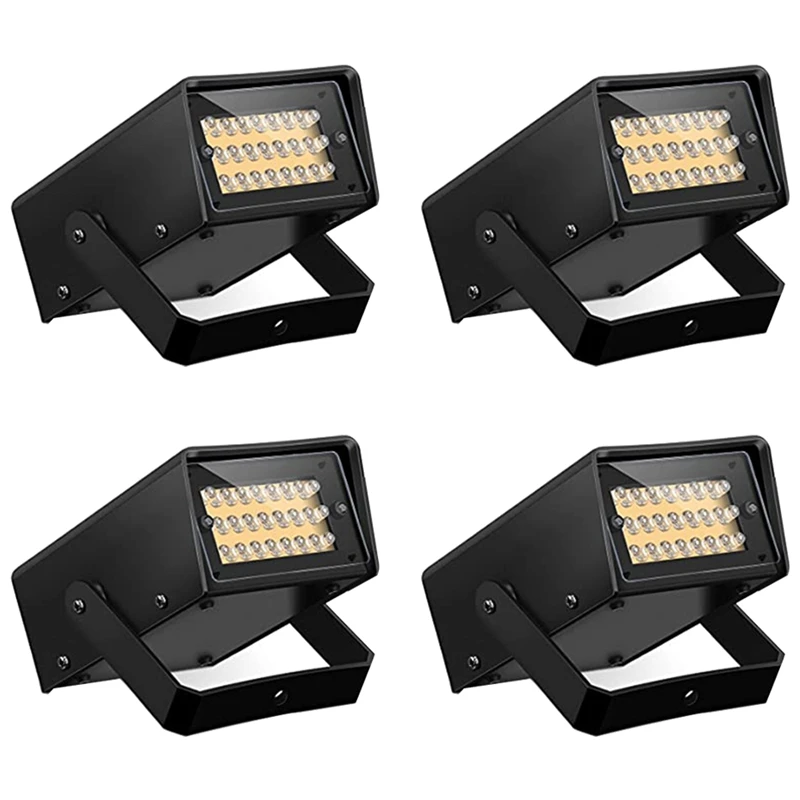

4 Pieces Strobe Party Lights, Bright LED Strobe Lights Mini Party Lights Adjustable Flash Speed Control Party Stage