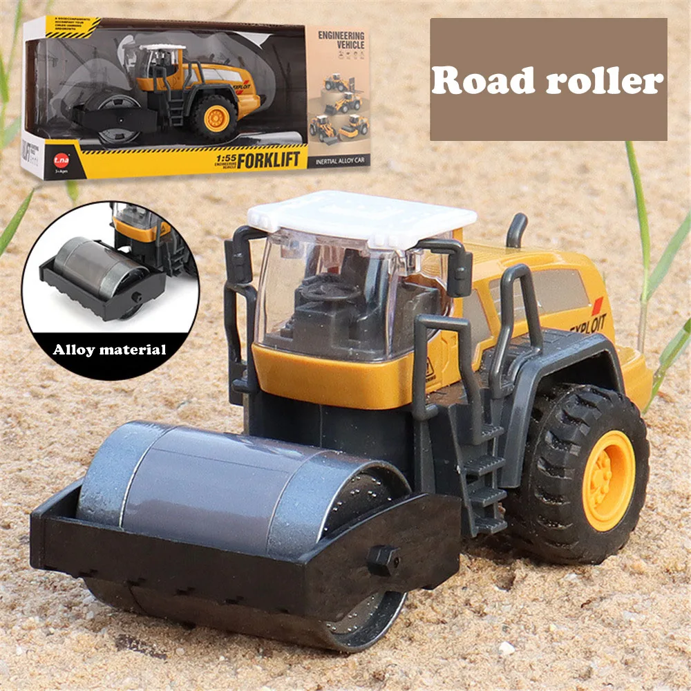 

Amiqi 1:55 S6 Alloy Model Road Roller Tanker Trucks Forklift Dumper Mixer Truck Lift Truck Bulldozer Excavator Car Toy Boy Gift