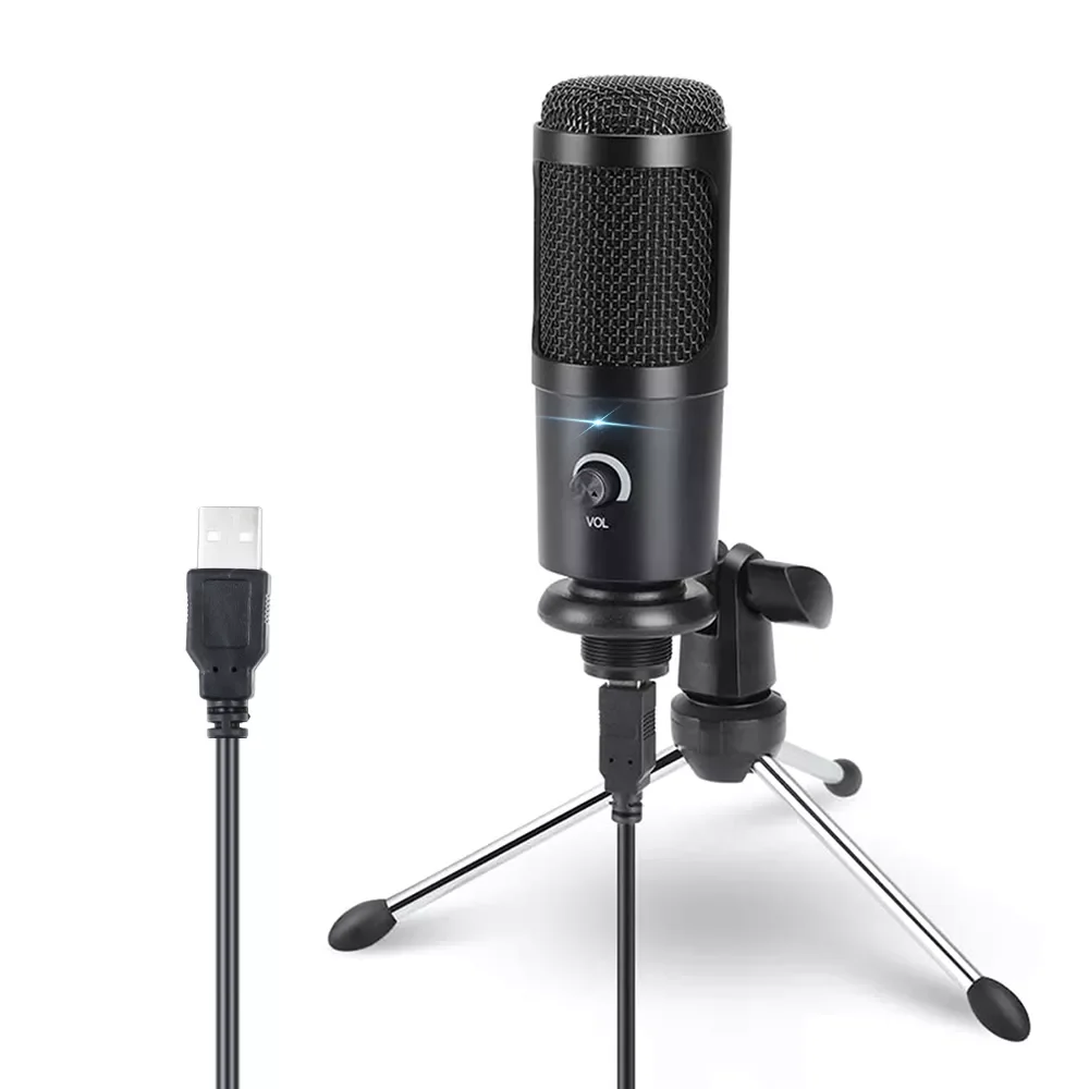 

Professional Condenser Microphone PC Studio USB Microphone for Computer Gaming Streaming Video Mic Podcasting Recording Microfon