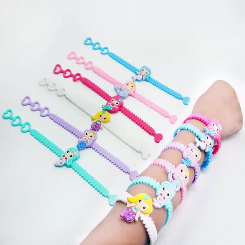 

Colorful Silicone Bracelets Soft Rings Birthday Party Decorations Kids Party Favors Baby Shower Girls Gifts