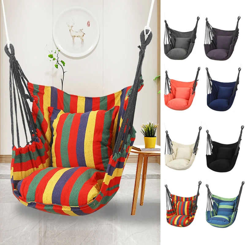 Canvas Hammock College Student Dormitory Bedroom Hanging Chair Outdoor Swing Hanging Chair Adult Leisure Hanging Chair