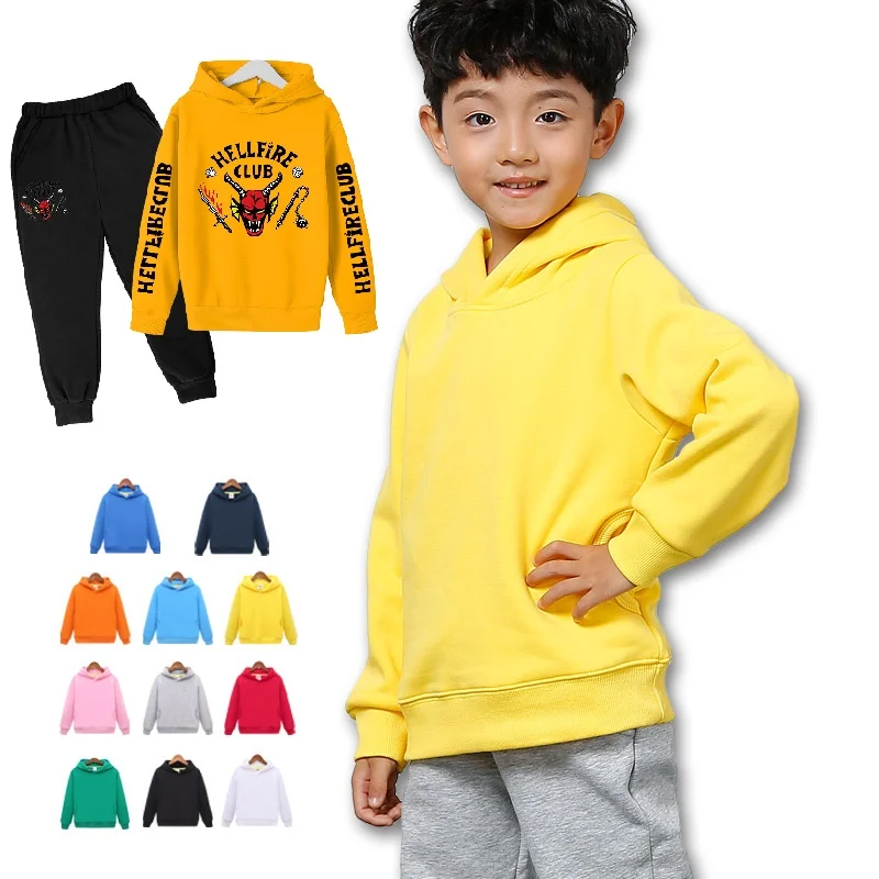 

Детские толстовки с 3D принтом из мультфильма «очень странные дела», Детский свитшот унисекс на осень, пуловер с капюшоном для мальчиков и де...