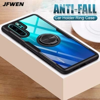 Shockproof Armor Phone Case For Huawei P30 P20 Lite Magnetic Ring Stand Cover For Huawei Mate Shell Cases For Huawei P40