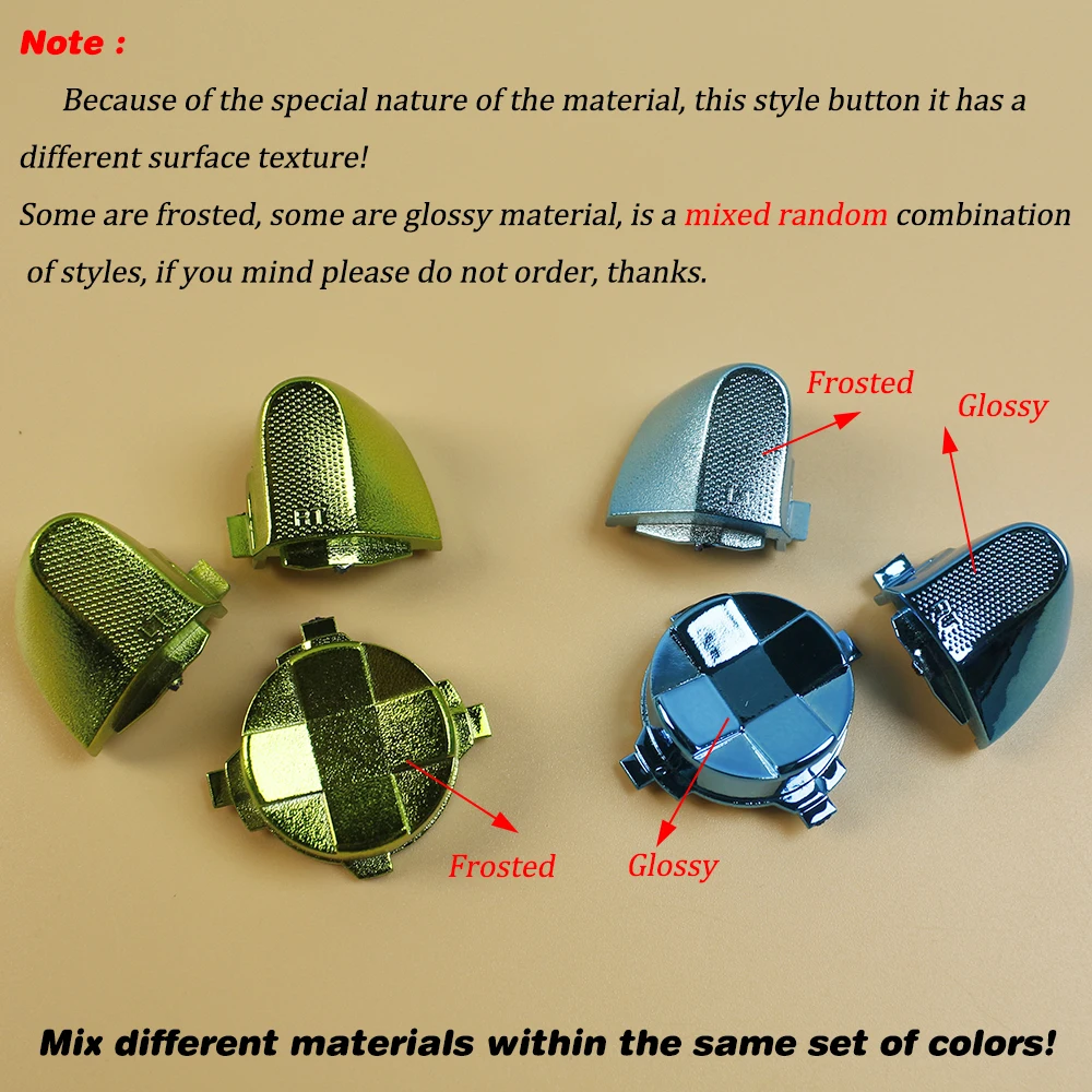 1 компл. Для Xbox серии X S кнопки LB и RB бампер RT LT триггерные D-pad ABXY хромированная