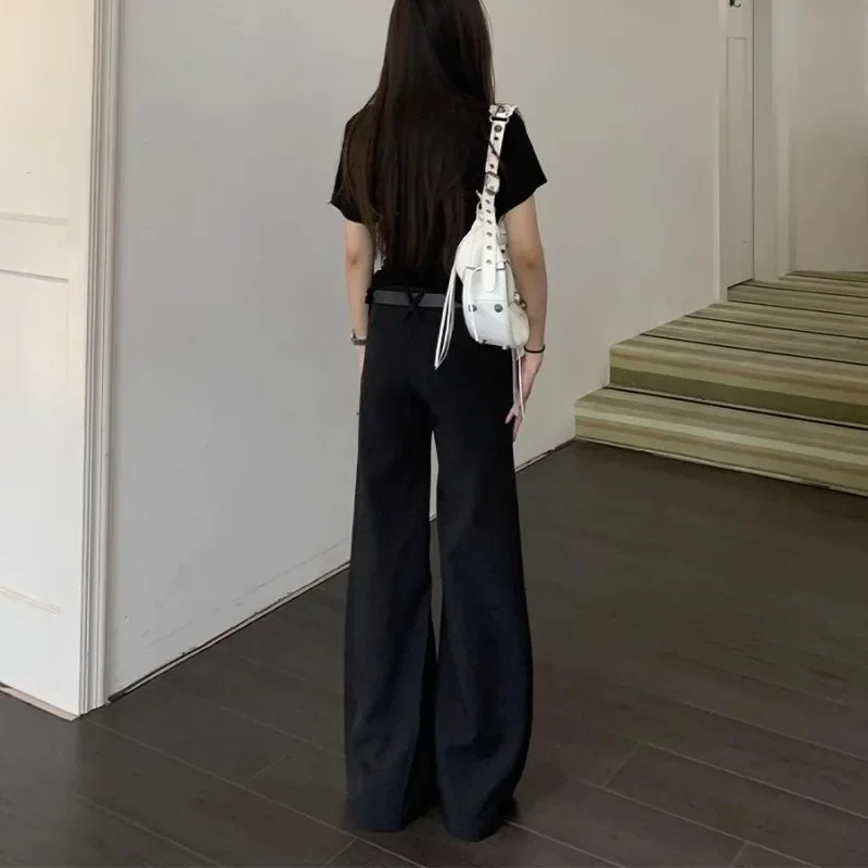 Джинсы для женщин универсальные черные с низкой талией осенние новые эластичные