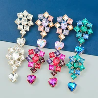 pauli manfi fashion metal glass geometric dangle earrings home party exaggerated statement earrings womens charm jewelry