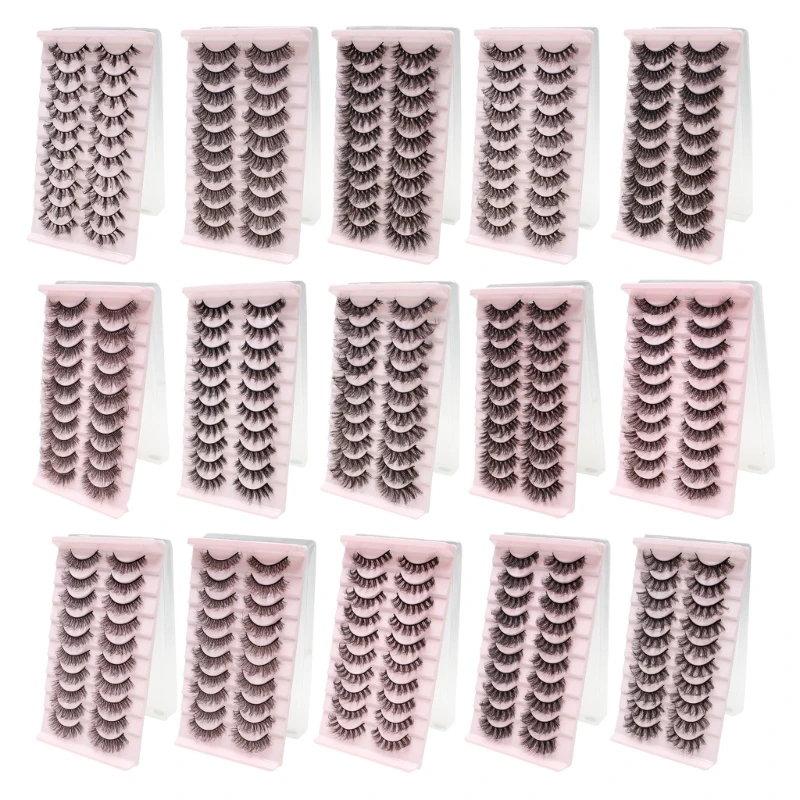 

Makeup Eyelashes 3D Mink-Lashes Fluffy-Soft Wispy Natural Cross-Lash Extension