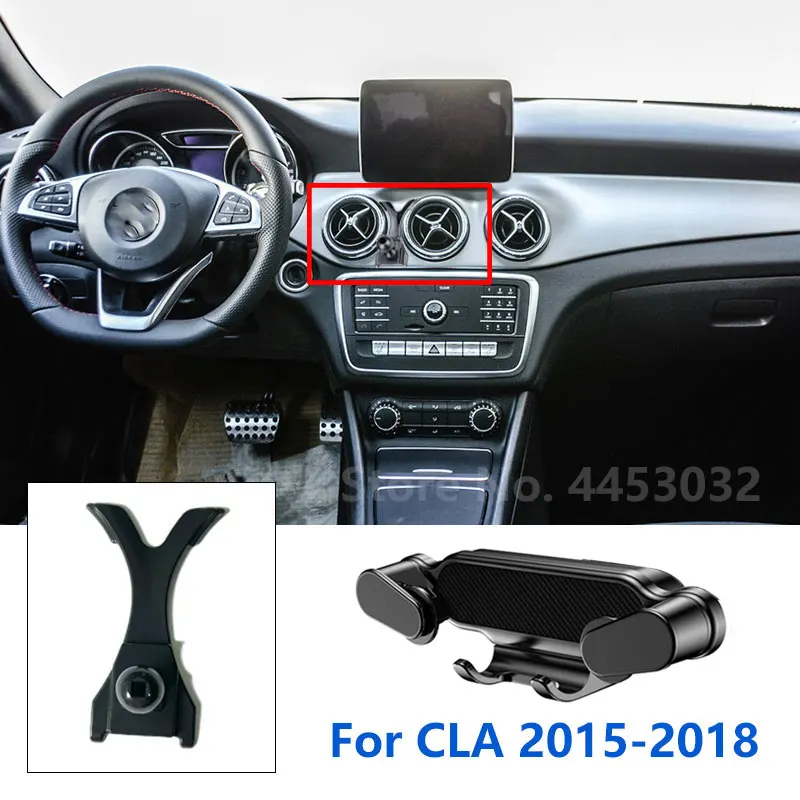 

Special For Mercedes Benz CLA C118 W117 C117 Car Phone Holder Gravity Mobile Stand Support Air Vent Mount Accessories 2015-2022