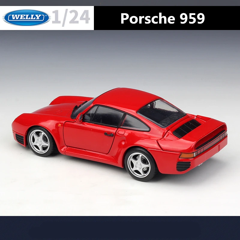 Модель спортивного автомобиля WELLY 1:24 Porsche 959 из сплава литая металлическая
