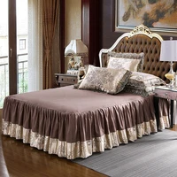 housse de couette duvet cover set bedding set brown lace bed skirt design bedding sets king queen size wedding bed set jacquard