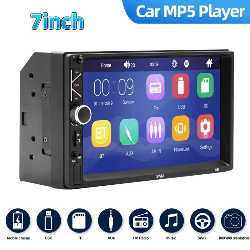 

Din 7-дюймовый TF AUX скрытый USB автомобильный MP5-плеер FM аудио Радио мультимедийный плеер