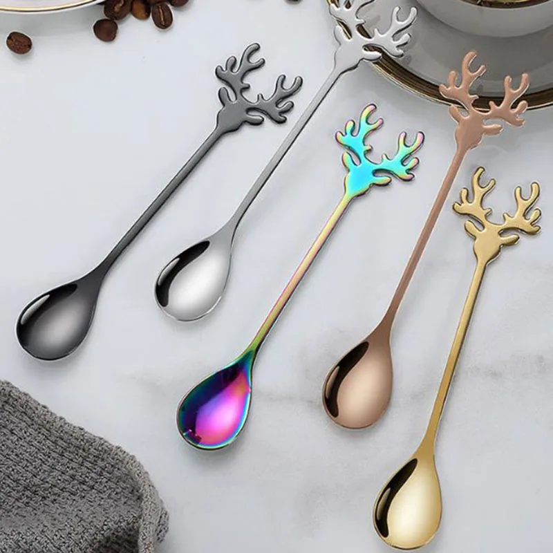 10 шт. креативная ложка для кофе и чая ELK нержавеющая сталь 304 маленькая мешалка