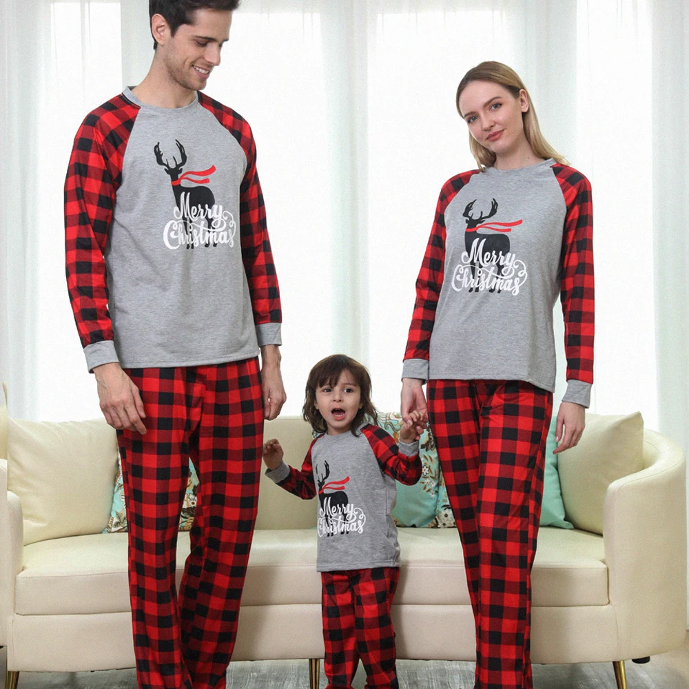 

Christmas Family Pajamas Set Xmas Mommy and Me Clothes New Year Adult Kid Matching Pyjamas Christmas Baby Romper Family Outfits