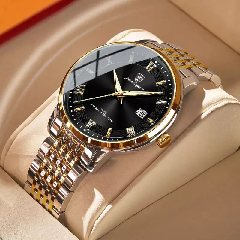 

Men Watches 2022 New Luxury Quarzt Watch Waterproof Luminous Stainless Steel Business Top Swiss Brand Men's Wristwatch