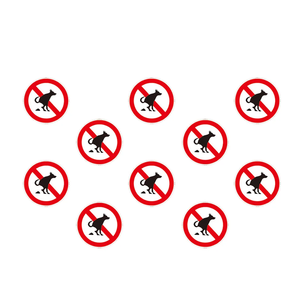 

10 Sheets Pooping Sticker Funny Prohibitory Sign Decals DIY Removable Water Resistant Sticker for Car Luggage Window