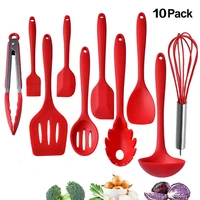 10pcs non stick kitchenware silicone heat resistant kitchen cooking utensils baking tool cooking tool sets