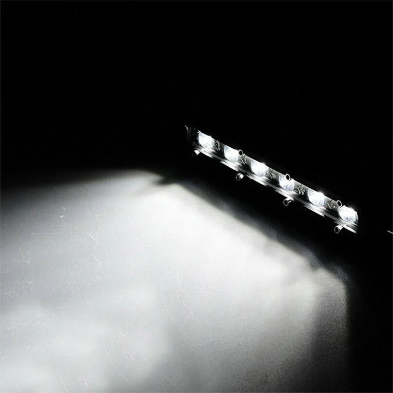 7-дюймовые ультратонкие однорядные внедорожные фонари для внедорожника 1530lm 18 Вт