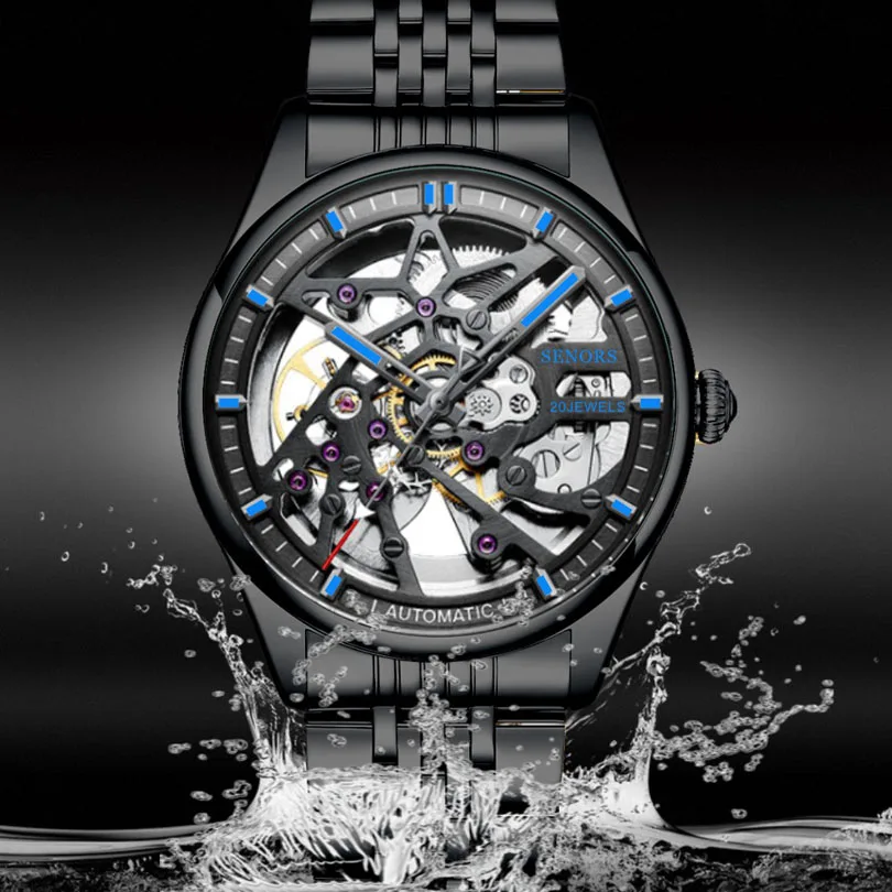 

Fashion Brand Automatic Watch Men's Skeleton Mechanical Watch Luxury Waterproof Clock Reloj Hombre 2022 NEW Montre Homme