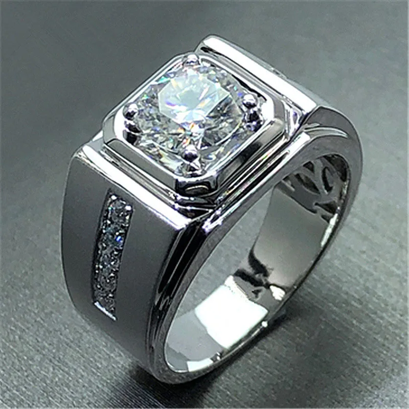 

Fashion Simple Personality Horizontal Zircon Tail Ring Creative Men's Ring Micro-Inlaid Opening Adjustable Jewelry Accessories