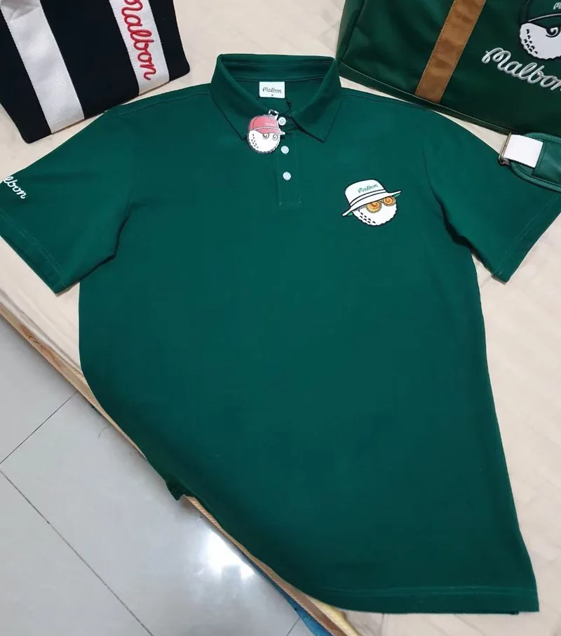 

Мужская одежда для гольфа 말본, летняя футболка с коротким рукавом, рубашка поло для гольфа, Повседневная рубашка для улицы, Мужская одежда д...