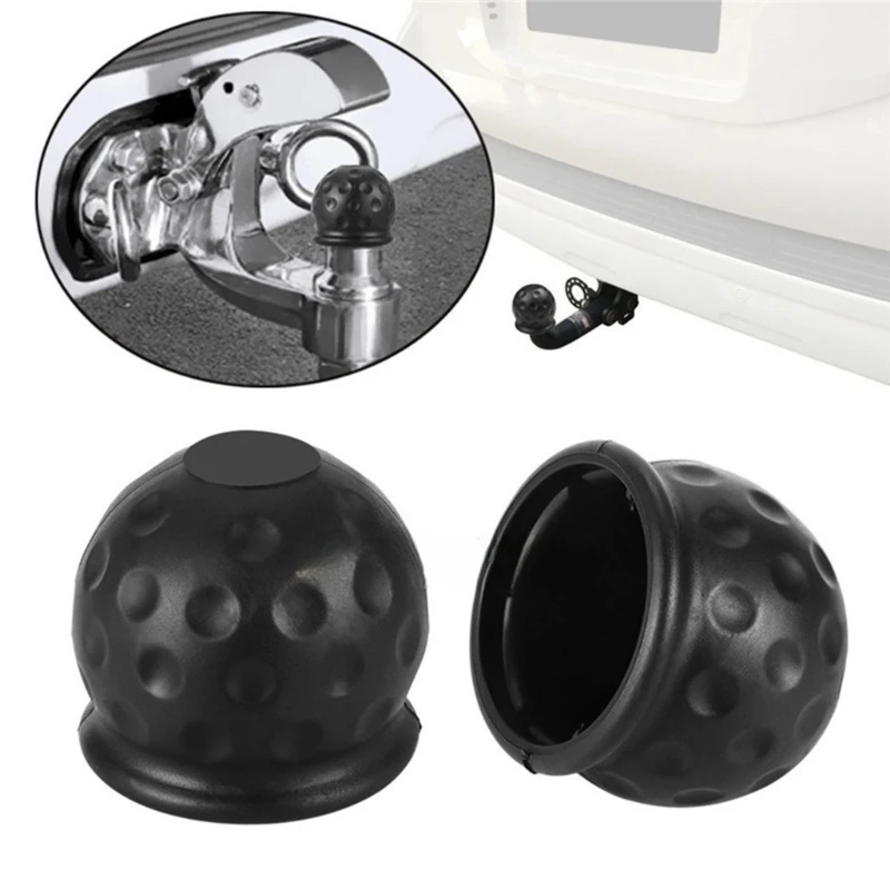 

2Pcs Car Vehicle Auto Tow Bar Ball Cover 50mm Plastic Prevent Grease and Dirt Cap Hitch Caravans Protections Universal