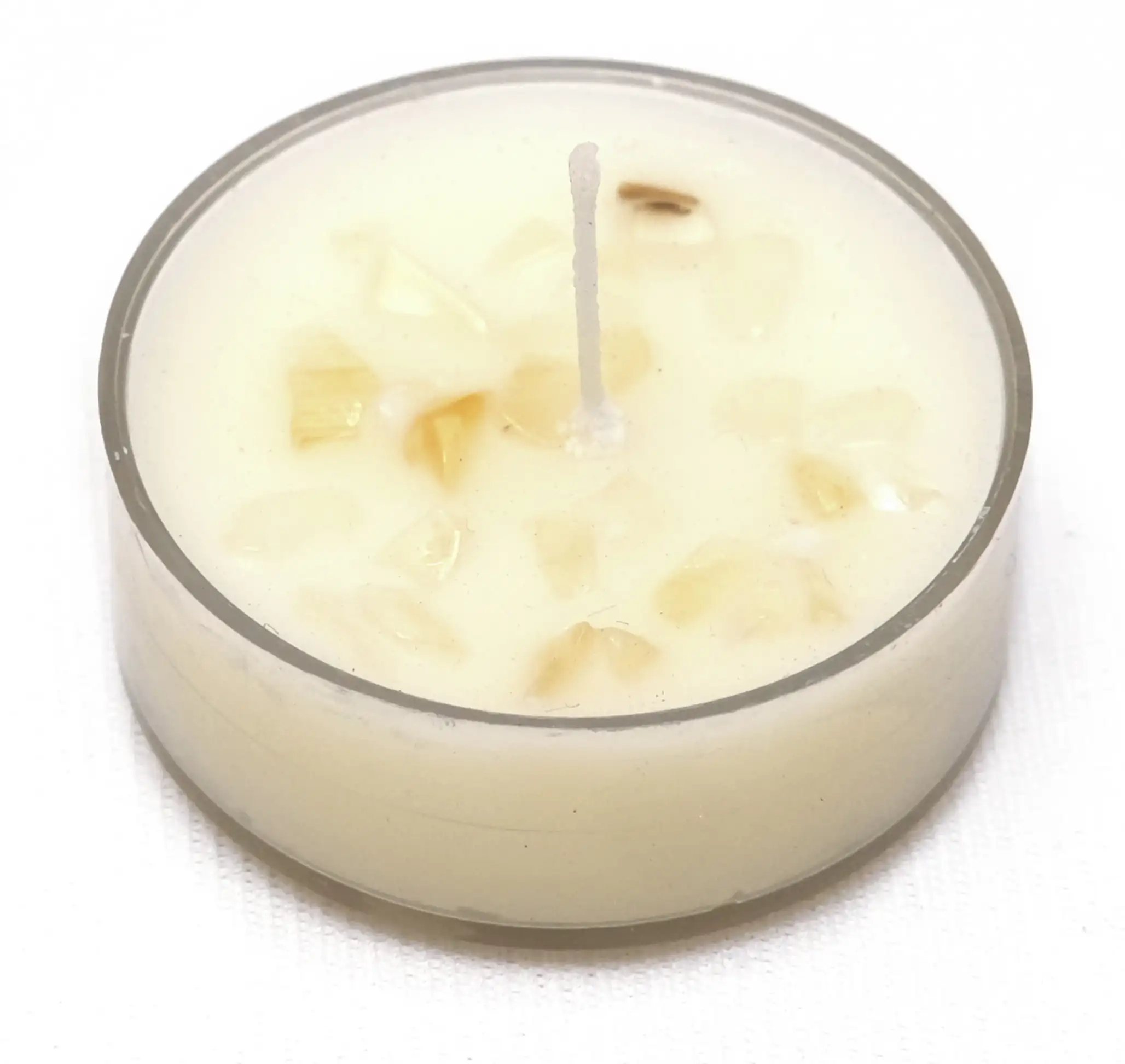 

TeaLight Candles, Heavily Scented, White Sage Tea Light Candles, Crystal Infused, Citrine and Clear Quartz Crystal, Pack of 24
