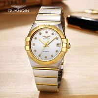 guanqin luxury stainless steel mens watch 50m waterproof tourbillon automatic mechanical fashion luminous sapphire mens watch