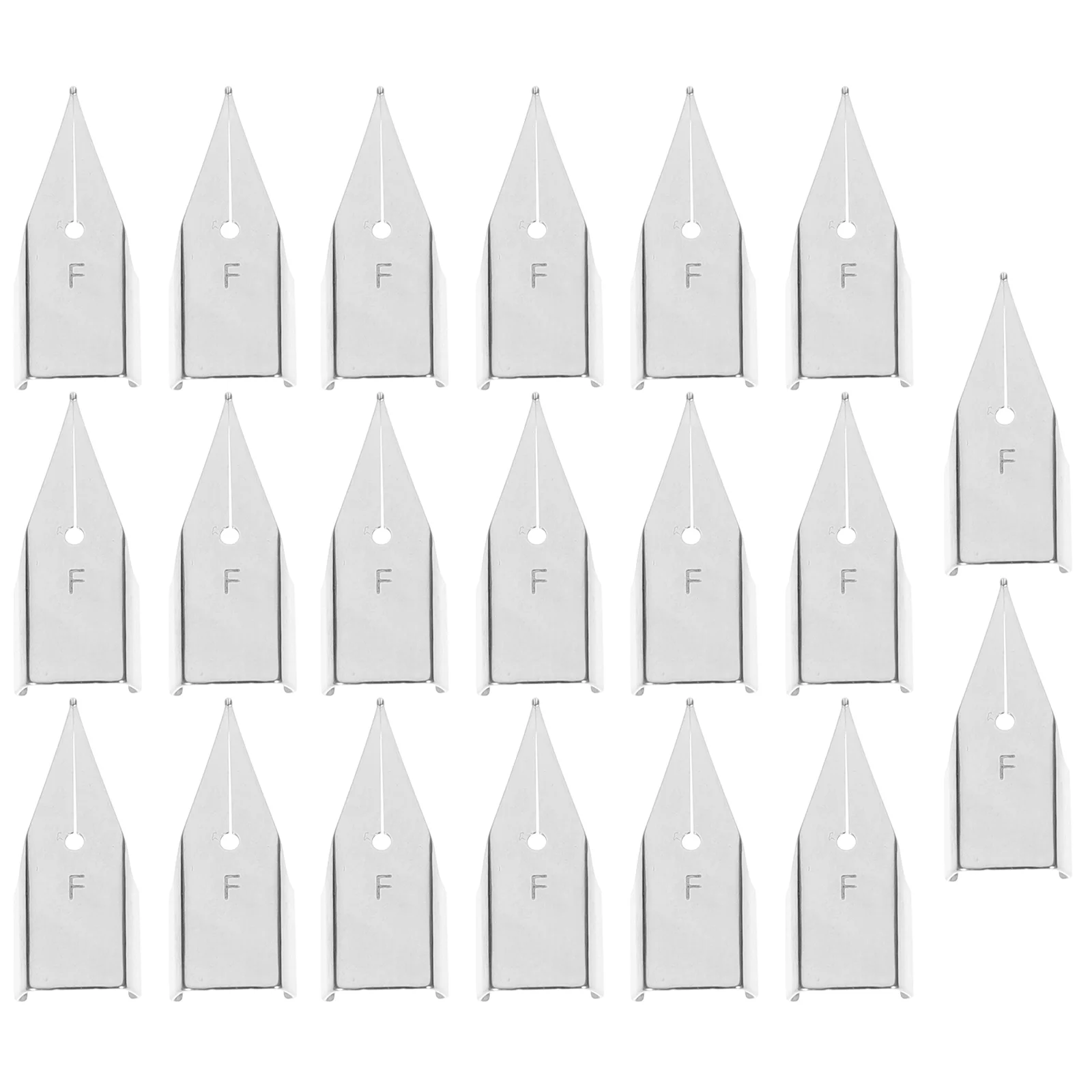 

20 Pcs Pen Replacement Steel Nibs Fountain Pens Accessories Metal Universal Student Fine